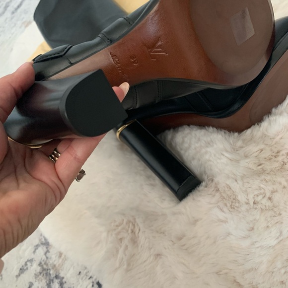 LOUIS VUITTON FRONTROW BLACK PLATFORM BOOTS RARE - Picture 8 of 10